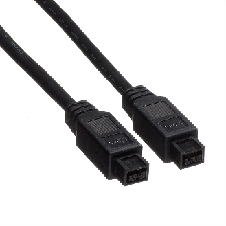 ROLINE IEEE 1394b Kabel, 9/9polig, schwarz, 1,8 m-Beschreibung lesen