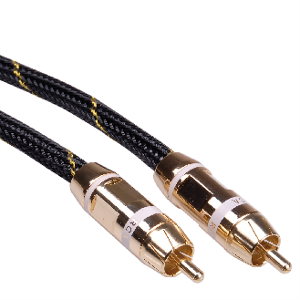 ROLINE GOLD Cinch-Verbindungskabel simplex ST/ST, weiss, 5 m-Beschreibung lesen
