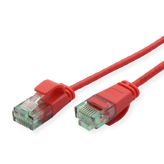 ROLINE RM UTP DataCenter Patchkabel Kat.6A (Class EA), slim, rot, 5 m-Beschreibung lesen