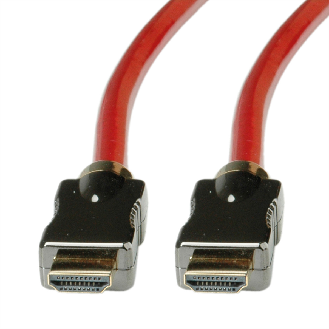 ROLINE 8K HDMI Ultra HD Kabel mit Ethernet, ST/ST, rot, 1 m-Beschreibung lesen