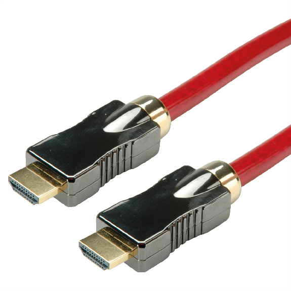 ROLINE Câble HDMI 8K (7680 x 4320) avec Ethernet, M/M, rouge, 1 m-Leggi tutto