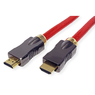 ROLINE 8K HDMI Ultra HD Kabel mit Ethernet, ST/ST, rot, 1 m-Beschreibung lesen