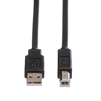 ROLINE USB 2.0 Notebook-Flachkabel, Typ A-B, schwarz, 1,8 m-Beschreibung lesen