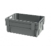 Bac de rangement empilable plein - 600x400xH250 mm - gris - Multiroir