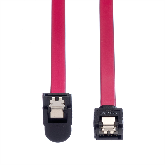 ROLINE Int. SATA 6.0 Gbit/s HDD-Kabel mit Schnappverschluss, gewinkelt, 0,5 m-Beschreibung lesen