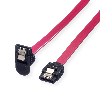 ROLINE Câble SATA 6.0 Gbit/s interne avec attache, coudé, 0,5 m