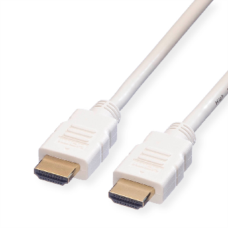 ROLINE HDMI High Speed Kabel mit Ethernet, weiß, 2 m-Beschreibung lesen