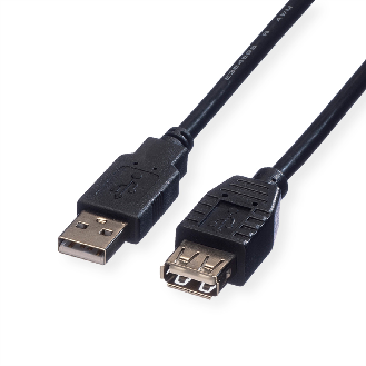 ROLINE USB 2.0 Kabel, Typ A-A, ST/BU, schwarz, 3 m-Beschreibung lesen