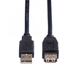 ROLINE USB 2.0 Kabel, Typ A-A, ST/BU, schwarz, 3 m-Beschreibung lesen