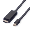 VALUE Mini DisplayPort Kabel, Mini DP-UHDTV, ST/ST, schwarz, 2 m