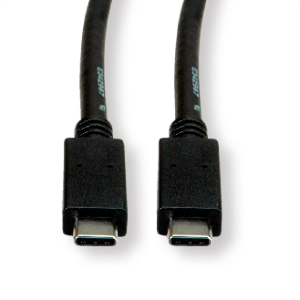 ROLINE GREEN USB 3.2 Gen 2 Kabel, C-C, ST/ST, 10Gbit/s, Emark, 100W, schwarz, 0,5 m-Beschreibung lesen