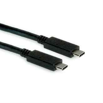 ROLINE GREEN USB 3.2 Gen 2 Kabel, C-C, ST/ST, 10Gbit/s, Emark, 100W, schwarz, 0,5 m-Beschreibung lesen
