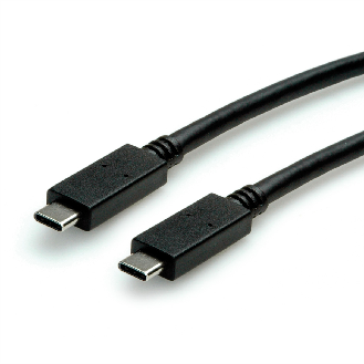 ROLINE GREEN USB 3.2 Gen 2 Kabel, C-C, ST/ST, 10Gbit/s, Emark, 100W, schwarz, 0,5 m-Beschreibung lesen