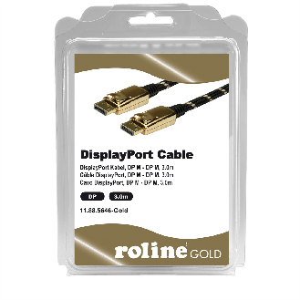 ROLINE GOLD DisplayPort Kabel, DP ST - ST, Retail Blister, 3 m-Beschreibung lesen