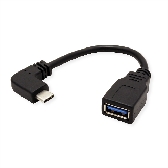 ROLINE USB 3.2 Gen 1 Kabel Typ C - Typ A, ST/BU, OTG, schwarz, 0,15 m-Beschreibung lesen