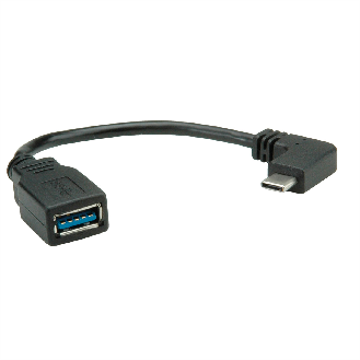 ROLINE USB 3.2 Gen 1 Kabel Typ C - Typ A, ST/BU, OTG, schwarz, 0,15 m-Beschreibung lesen