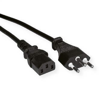 VALUE Netzkabel T12 auf C13, schwarz, 1,8 m-Beschreibung lesen