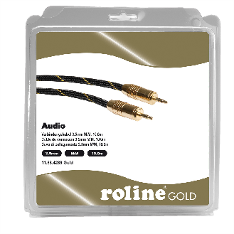 ROLINE GOLD 3,5mm Audio-Verbindungskabel ST/ST, Retail Blister, 10 m-Beschreibung lesen