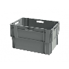 Bac de rangement empilable plein - 600x400xH360 mm - gris - Multiroir