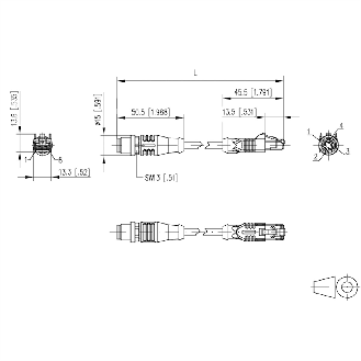 METZ CONNECT Verbindungsleitung M12 ST-RJ45 ST, 4-pol D-kodiert, gerade-gerade, Schleppkette, Torsion, 2 m-Beschreibung lesen