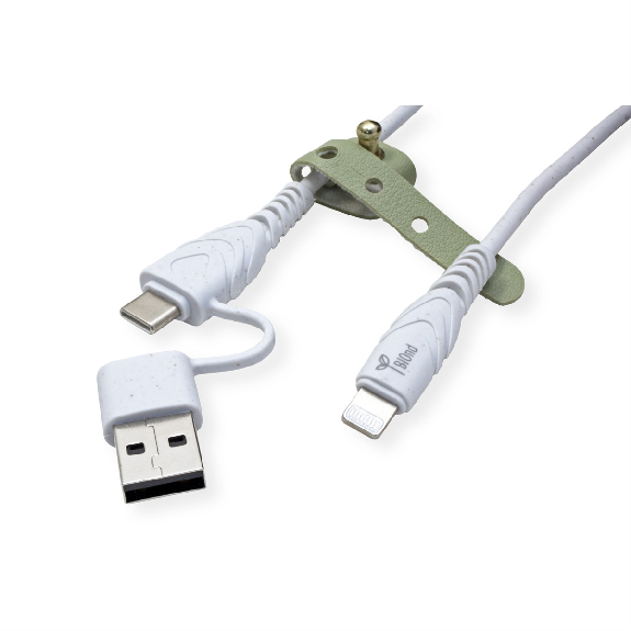 BIOnd BIO-CT-IP USB-C to Lightning & USB-A 3,5A Cable, 1,2 m-Beschreibung lesen