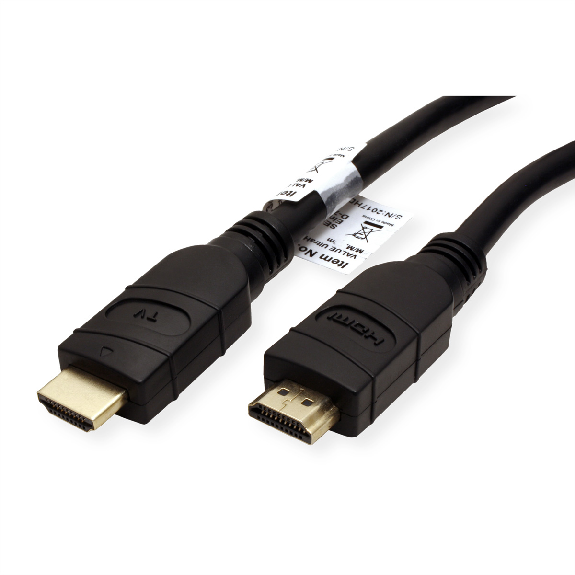 VALUE 4K UHD HDMI Kabel mit Repeater, 25 m-Beschreibung lesen
