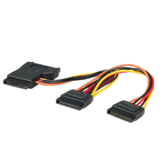 ROLINE Y-Adapterkabel S-ATA / 3x SATA, 0,3 m-Beschreibung lesen