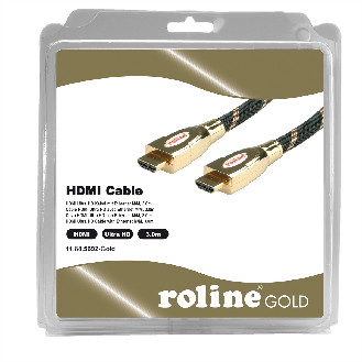 ROLINE GOLD HDMI Ultra HD Kabel mit Ethernet, ST/ST, Retail Blister, 3 m-Beschreibung lesen