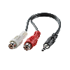 VALUE 3,5mm (ST)-zu-Cinch (2x BU) Kabel, schwarz, 0,2 m