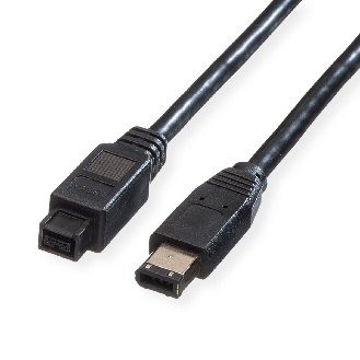 ROLINE IEEE 1394b / IEEE 1394 Kabel, 9/6polig, schwarz, 1,8 m-Beschreibung lesen