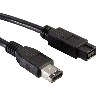 ROLINE IEEE 1394b / IEEE 1394 Kabel, 9/6polig, schwarz, 1,8 m-Beschreibung lesen