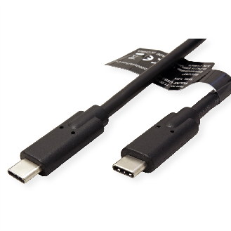ROLINE USB 3.2 Gen 2x2 Kabel, Emark, C-C, ST/ST, 20Gbit/s, 100W, schwarz, 0,5 m-Beschreibung lesen