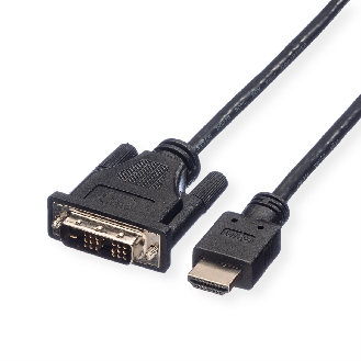 ROLINE Kabel DVI (18+1) ST - HDMI ST, schwarz, 2 m-Beschreibung lesen