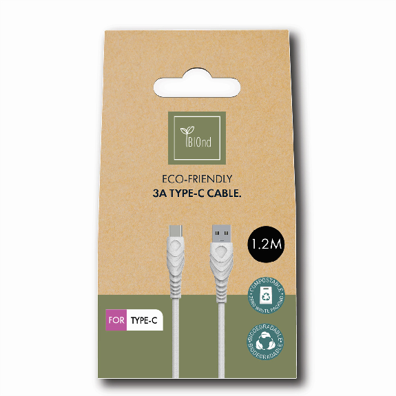 BIOnd BIO-12-TC USB-A to Type-C 3A, 1,2 m BIOnd BIO-12-TC USB-A to Type-C 3A, 1,2 m-Beschreibung lesen