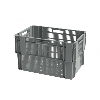 Bac de rangement empilable ajouré - 600x400xH360 mm - gris - Multiroir