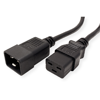 ROLINE Netzkabel Stecker C20 - Buchse C19, schwarz, 2 m-Beschreibung lesen
