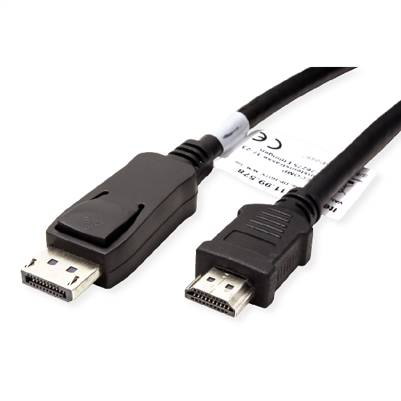 VALUE Câble DisplayPort DP - HDTV, M/M, noir, 4,5 m-Lire la description