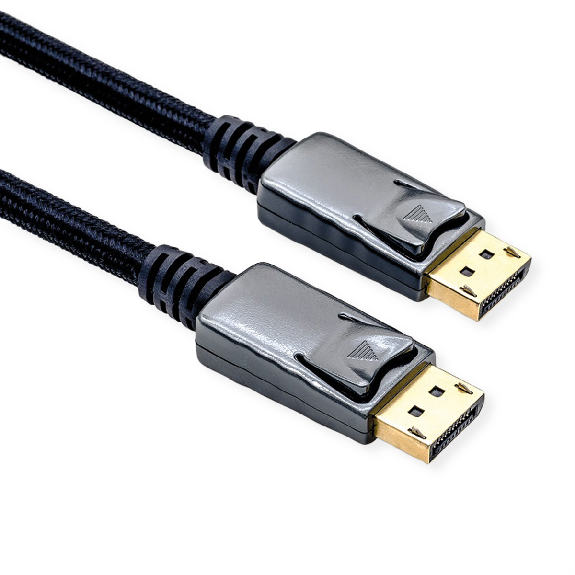 ROLINE Câble DisplayPort v1.4, DP M - DP M, noir / argent, 2 m-Lire la description