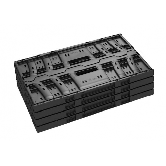 Bac pliable noir 600x400x208 mm 42 L Multiroir-Lire la description