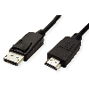 ROLINE GREEN DisplayPort Kabel DP - HDTV, ST/ST, schwarz, 2 m