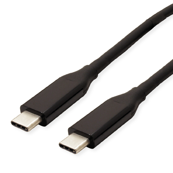 VALUE Câble USB4 Gen 3, avec Power Delivery 20V5A, Emark, C-C, M/M, 40 Gbit/s , noir, 0,8 m-Lire la description