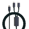 ROLINE Câble de chargement USB2.0 Y - Splitter, Type C vers 2x C, M/M, max. 100W, noir, 1,85 m ROLINE Câble de chargement USB2.0 Y - Splitter, Type C vers 2x C, M/M, max. 100W, noir, 1,85 m