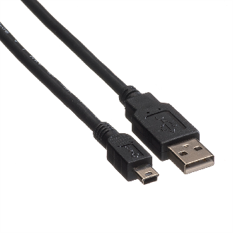 ROLINE USB 2.0 Kabel, Typ A - 5-Pin Mini, schwarz, 0,8 m-Beschreibung lesen