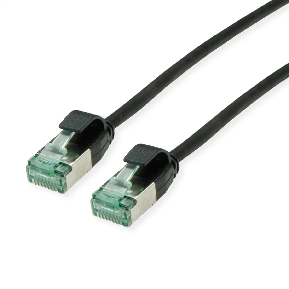 ROLINE RM U/FTP DataCenter Patchkabel Kat.6A (Class EA), slim, schwarz, 1,5 m-Beschreibung lesen