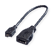 ROLINE Câble HDMI High Speed avec Ethernet, HDMI F - Micro HDMI M, 0,22 m