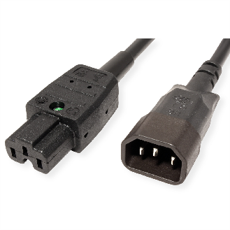 BACHMANN Netzkabel Kaltgerätestecker-Stecker auf Warmgeräte-Kupplung, IEC320 C14/C15, 3 m-Beschreibung lesen