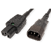 BACHMANN Netzkabel Kaltgerätestecker-Stecker auf Warmgeräte-Kupplung, IEC320 C14/C15, 3 m BACHMANN Netzkabel Kaltgerätestecker-Stecker auf Warmgeräte-Kupplung, IEC320 C14/C15, 3 m