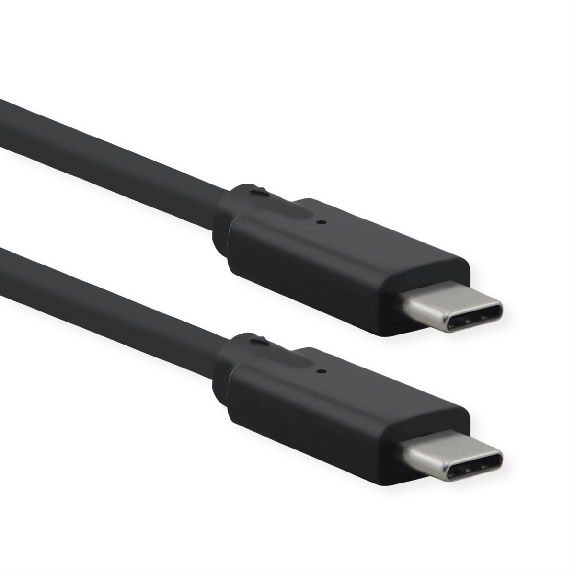 ROLINE USB 3.2 Gen 2x2 Kabel, Emark, C-C, ST/ST, 20Gbit/s, 100W, schwarz, 1 m-Beschreibung lesen