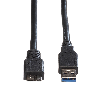 ROLINE USB 3.2 Gen 1 Kabel, A ST - Micro B ST, schwarz, 0,8 m
