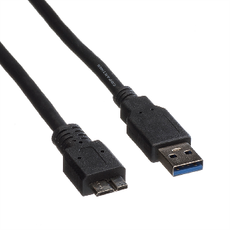 ROLINE USB 3.2 Gen 1 Kabel, A ST - Micro B ST, schwarz, 0,8 m-Beschreibung lesen